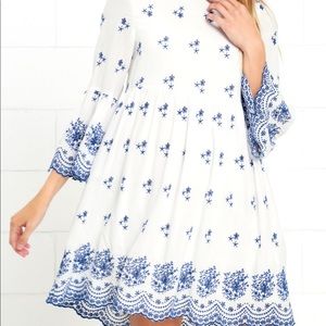 Lulu's Whisper Embroidered Dress 💙